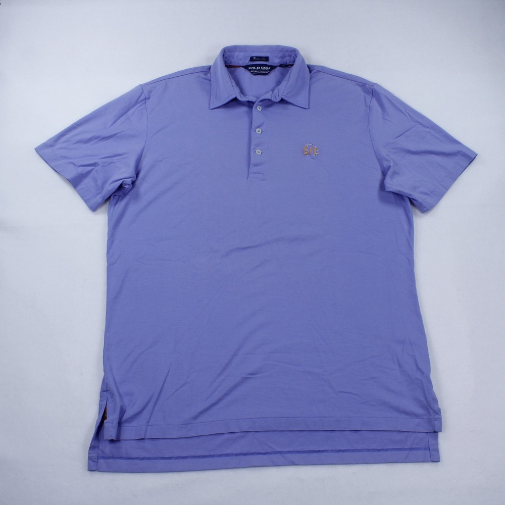 Polo Golf Ralph Lauren Men Size L Blue Vintage Lisle Pima Cotton